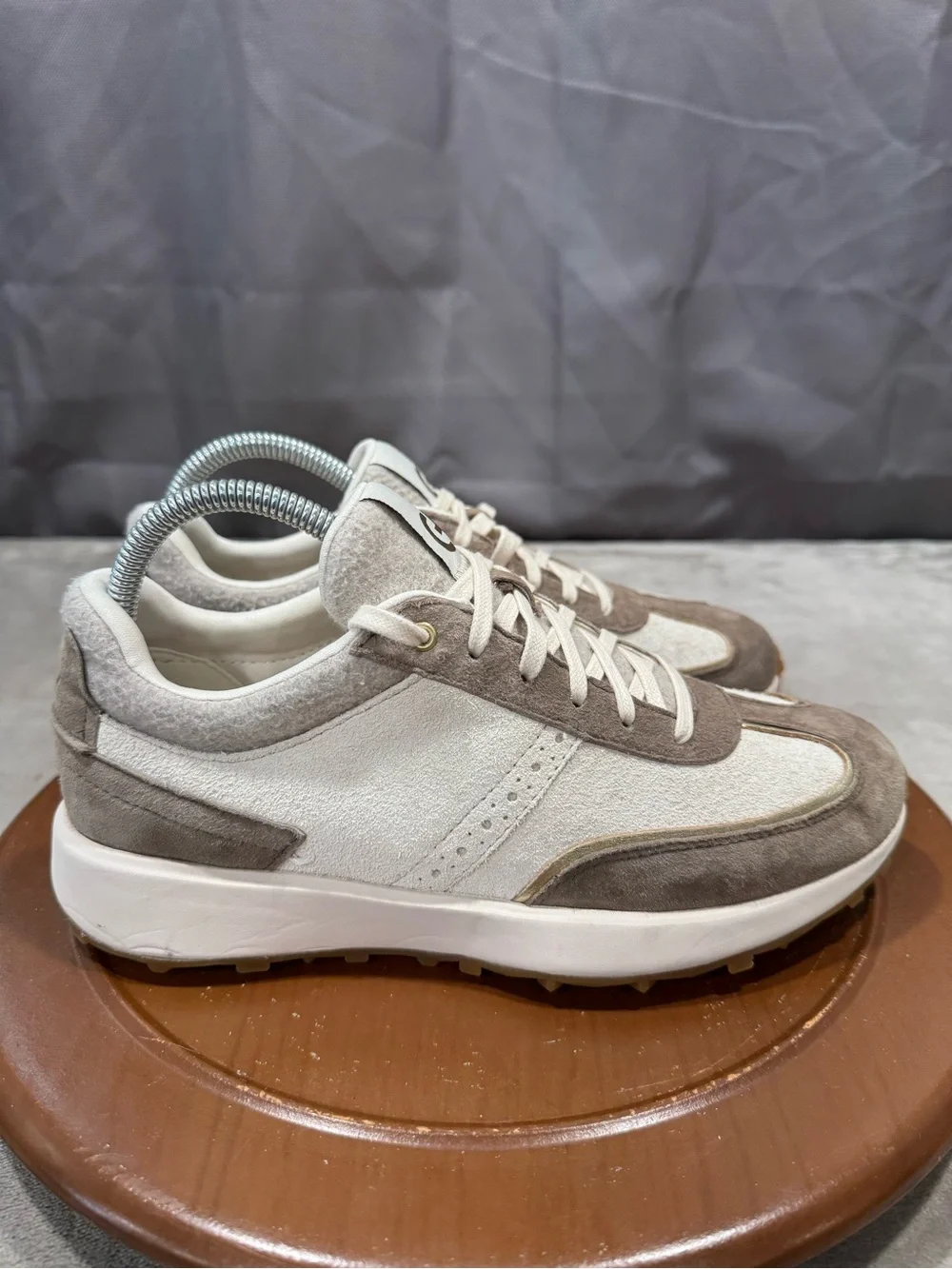 Cole Haan Women's Beige & Cream Suede Sneakers - Picture 5 of 11